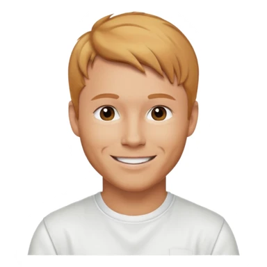 Brian Littrell from Backstreet Boys with reddish blonde hair, white outfit sticker
