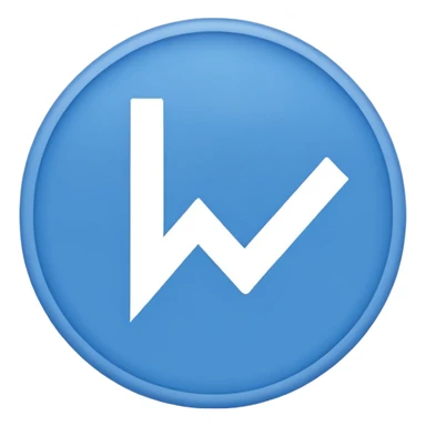 Blue circle  with a whitw check mark in the cenfer  sticker