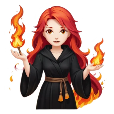 Fire witch sticker