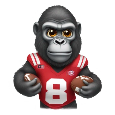 Gorilla wearing an Ohio State jersey sticker