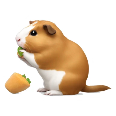 Guineapig eating sticker