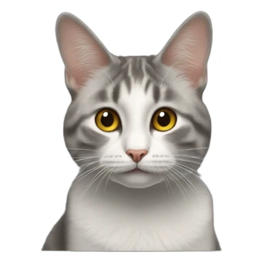 chat sur souris sur la tête de Valls sticker