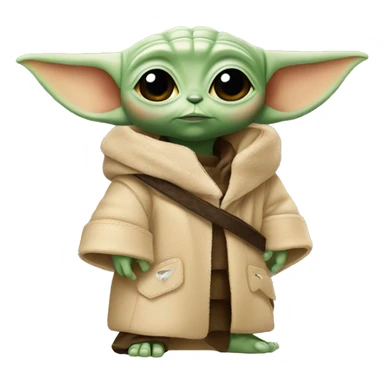 baby yoda in louis vuitton sticker