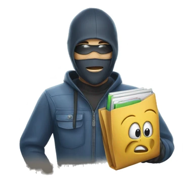 a school supplies thief sticker