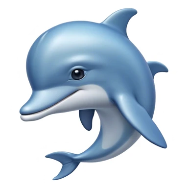 Cinematic Noble Dolphin Portrait Emoji, Poised and graceful, with a sleek, streamlined body of smooth, silvery-blue skin and a gentle, arched dorsal fin, deep, soulful eyes exuding intelligence, Simplified yet sharp and sophisticated features, highly detailed, glowing with a soft, aquatic luminescence, high shine, intelligent and elegant, stylized with an air of oceanic majesty, focused and fluid, soft glowing outline, capturing the essence of a watchful and confident marine guardian that seems ready to leap out of the screen with effortless authority! sticker