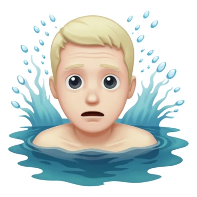 bruntte Man drowning sticker
