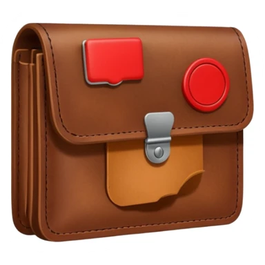 empty wallet with a red minus sign, symbolizing negative bank balance sticker