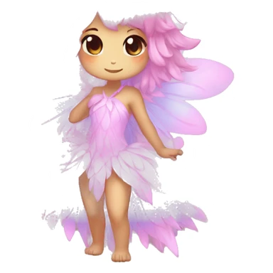 Anthro Shiny Pastel Pink Anime Chibi Fairy Fakémon Fur Sona sticker