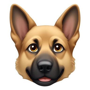 German Shepard dog with floppy, folded ears sticker