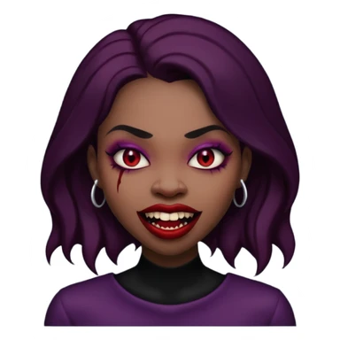 black vampire woman sticker