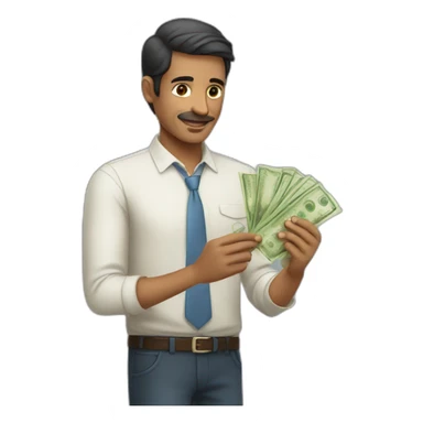 colombian man giving money  sticker