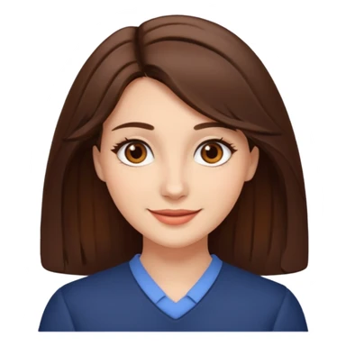 lady with brunnete hair sticker