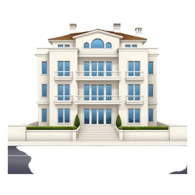 white 3 floor luxurious villa sticker