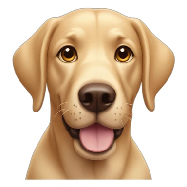 friendly labrador dog face with waving paw sticker