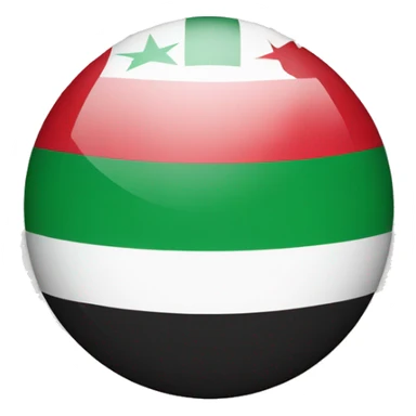 Syria flag with green instead of red + three red stars in the middle of it sticker