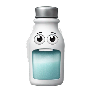 angry salt shaker with hands and cute sticker