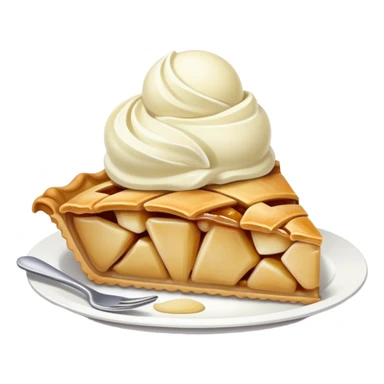 apple pie with icecream sticker