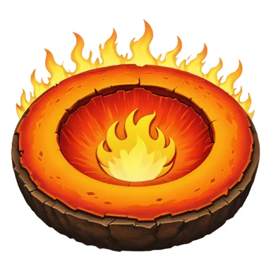 flaming crater sticker
