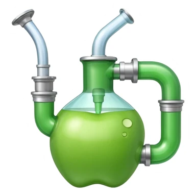 classic water pipe bong apple style emoji sticker