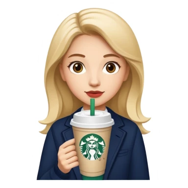 A PREEPY girl with Starbucks  sticker