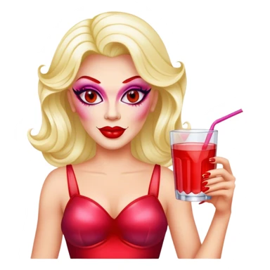 Drag queen with koolaid sticker