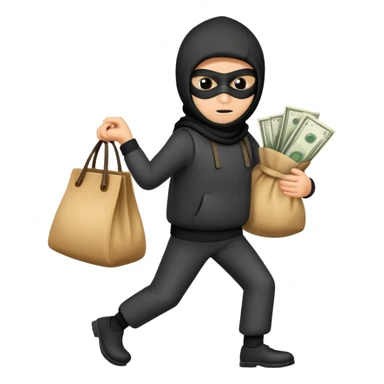 Genera un emoji de un ladrón  sticker