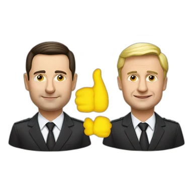 Vladimir Poutine and volodymyr zelensky sticker