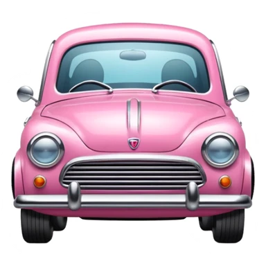 pink small retro car sticker