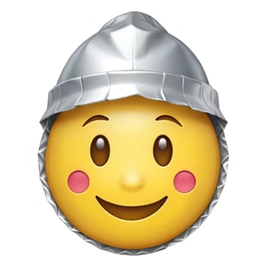 smiling emoji with a tinfoil hat  sticker