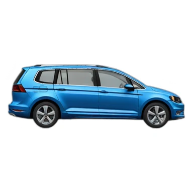 blue volkswagen touran sticker