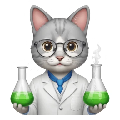 Chemist cat sticker
