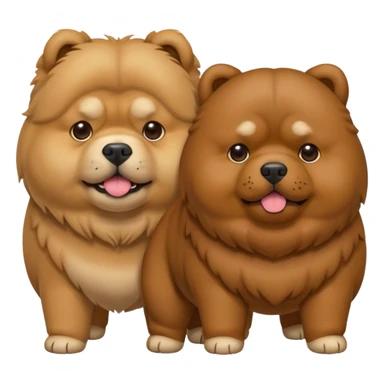 Dois chow chow brincando sticker