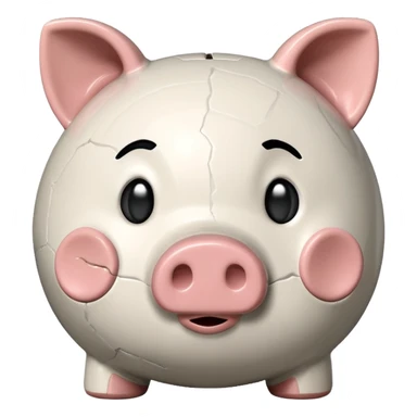 emoji of sad piggy bank] sticker