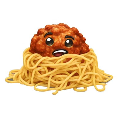 spaghetti with meatballs look sticker