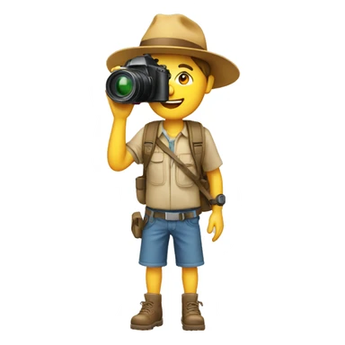 Tourist avec appareil photo sticker