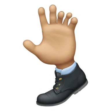 A foot toe going to work sticker