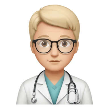 Doctor with glasses sticker