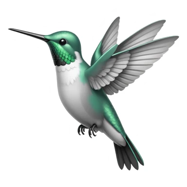 humming bird emoji black and white  sticker