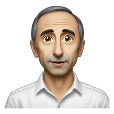 Eric Zemmour portant un drapeau français sticker