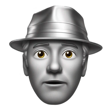 a man pulled down to the nose a pointed conspiracy tin foil hat sticker