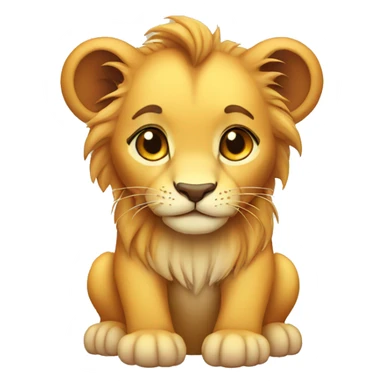 cute baby lion sticker