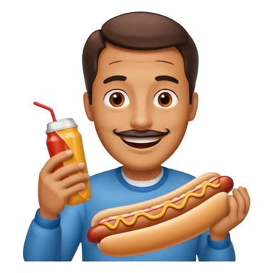 uncle holding hot dog sticker