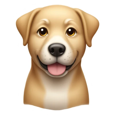 Fat and very round beige dog sticker