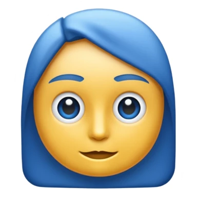 Blauw vierkant met wit vinkje in sticker