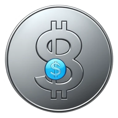 silver coin with dollar sign sticker