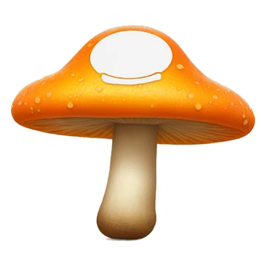 Orange Mushroom with a smiley face  sticker