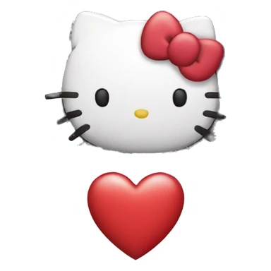 hello kitty heart smoke sticker