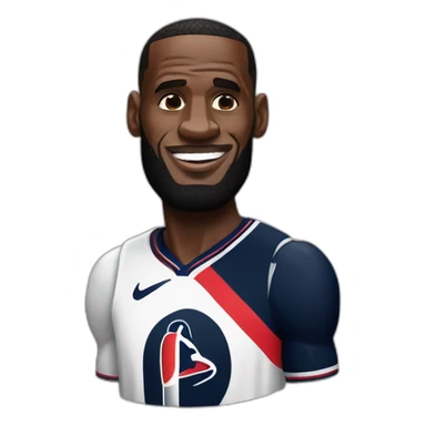 lebron james avec un maillot du psg sticker