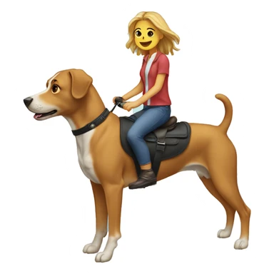 a girl riding a dog 🙋‍♀️🐕 sticker