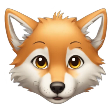 Baby wolf mixed with a fox sticker